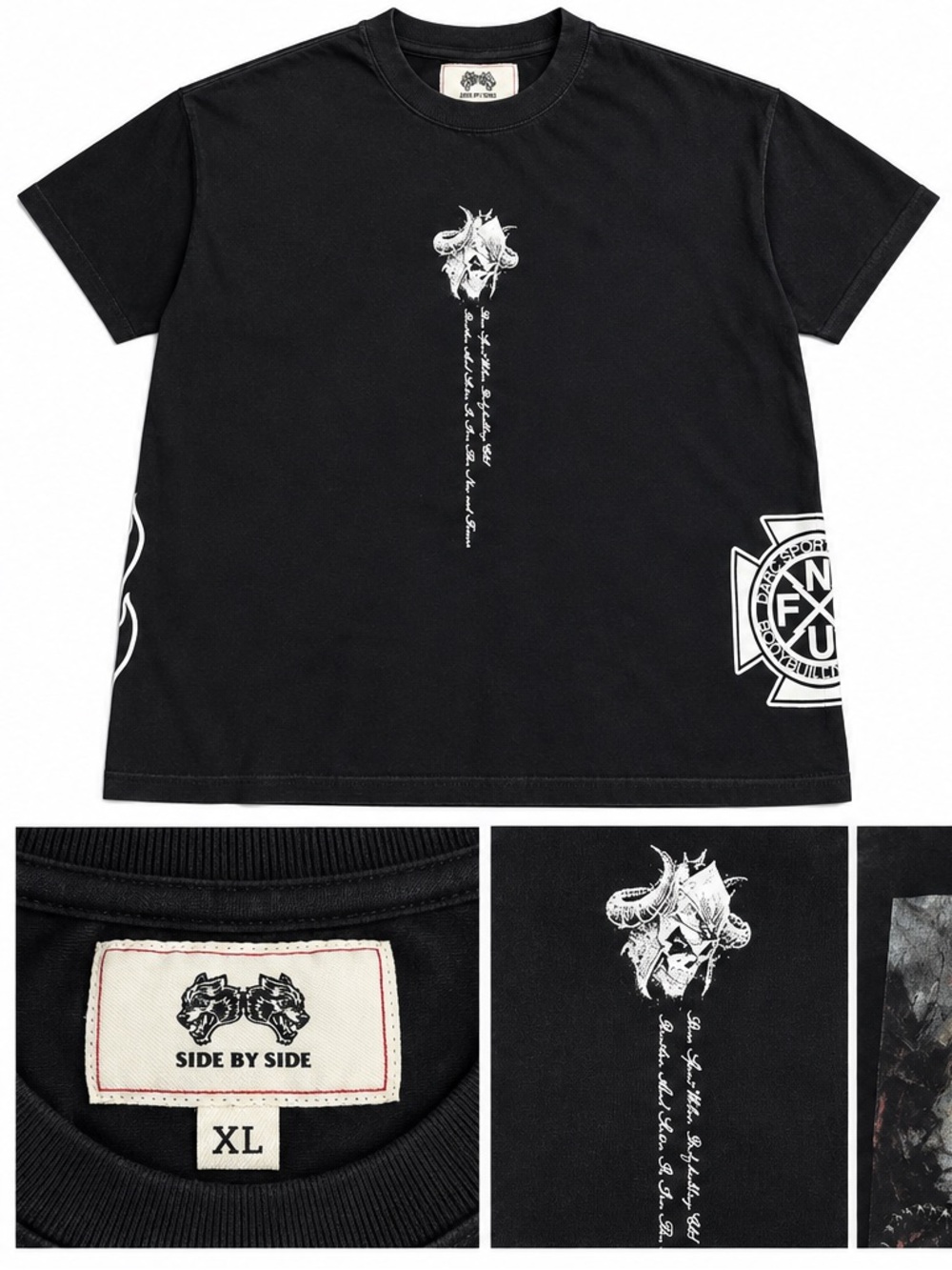 Darc Sport Black Short-Sleeve Tee with White Graphic Accents